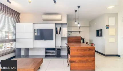 Apartamento 1 dormitório (reversível para 2) | Suíte | Semi Mobiliado