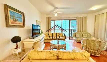 LOCAÇÃO ANUAL - Apartamento com 3 dormitórios para alugar, 121 m² por R$ 5.500/mês - Praia das Pitangueiras - Guarujá/SP