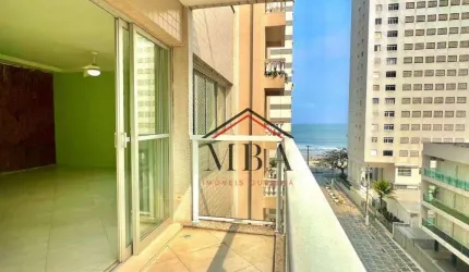 LOCAÇÃO ANUAL BEIRA MAR - Apartamento com 2 dormitórios para alugar, 120 m² por R$ 5.200/mês - Praia das Pitangueiras - Guarujá/SP