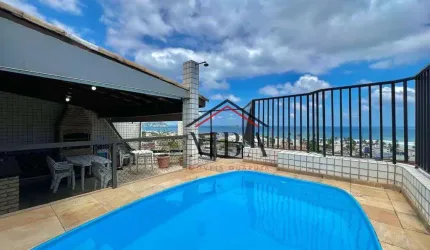 LOCAÇÃO ANUAL - Cobertura com 3 dormitórios para alugar, 178 m² por R$ 5.000/mês - Praia da Enseada - Guarujá/SP