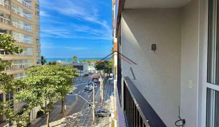 LOCAÇÃO ANUAL BEIRA MAR - Apartamento REFORMADO com 2 dormitórios para alugar, 70 m² por R$ 4.000/mês - Praia das Pitangueiras - Guarujá/SP