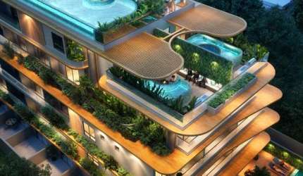 Flat no Garden Haus, beira mar do Jardim Oceania!