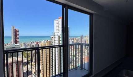 Flat novo com 27 m² e vista definitiva para o mar, em ótima localização no bairro de Manaíra