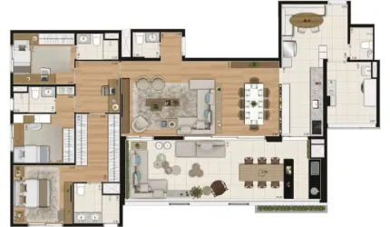 Apartamento com 3 quartos à venda na Rua das Margaridas, --, Jardim das Acacias, São Paulo por R$ 2.950.000