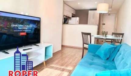 LINDO LOFT MOBILIADO DE 53 M²/1 DORMITÓRIO/1VAGA COM SERVIÇO DE QUARTO À VENDA NA MOOCA, SÃO PAULO
