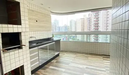 LINDO APARTAMENTO DE ALTO PADRÃO COM 233 M²/4 DORMITÓRIOS/2 VAGAS/VARANDA GOURMET À VENDA NA GUILHERMINA, PRAIA GRANDE