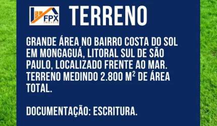 Terreno frente ao mar em Mongaguá.