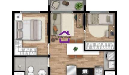 Apartamento na Planta para Venda, 2 dorm, 37m² - Entrega em 2026
