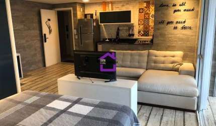 Apartamento Studio para Locação no bairro do Jd. Anália Fraco, 1 dorm, 1 vaga, 52 m - Apto Lindo Mobiliado!!!
