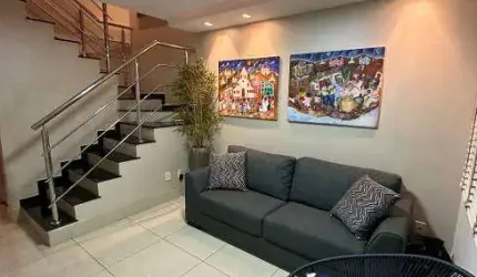 Sobrado com 3 quartos e churrasqueira - Condomínio Villa Borghese - Região do Ribeirão do Lipa