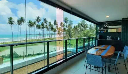 Apartamento para Venda Mobiliado 4 Quartos Cond. Acqua Marine Vista para o Mar Pé na Areia Reserva do Paiva