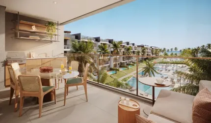 Apartamento Beira-Mar à Venda – Praia do Cupe, Porto de Galinhas | 59m² | 2 suítes