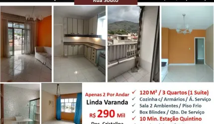 Apto 3 quartos Cascadura Souto 120M²