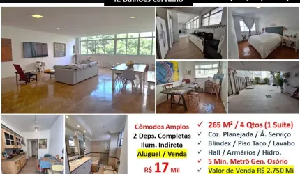 Apto Copacabana Bulhões de Carvalho 265M²