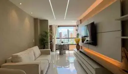 Apartamento de 83m2 com 3 Quartos Todo Mobiliado e Projetado