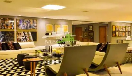 Morro Ipiranga. Apartamento 5 suítes à venda com 339m², Alto Luxo, Vista Mar, Varanda gourmet, finamente decorado, Nascente, 5 vagas. Lazer completo