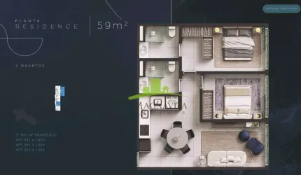 Apartamento à venda em Salvador, 2/4, 1 suíte a partir de 58m²– Infinity Residences: conforto, lazer completo e vista mar, na Av. Oceânica - Ondina