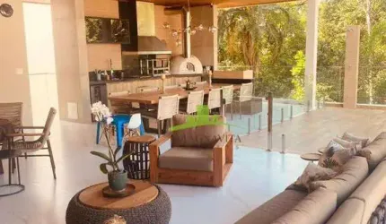 Casa de luxo à venda Alphaville 1 Salvador, 5 suítes, 770m², academia, sauna, adega, piscina com jacuzzi, placa solar, R$ 10.500.000,00