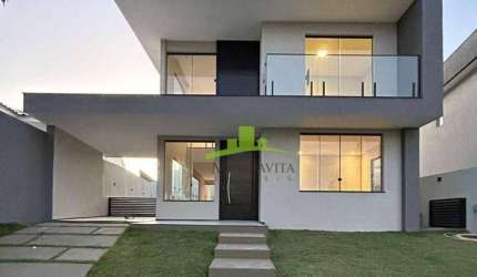 Casa nova no Alphaville Litoral Norte 2, 270m², 4 suítes, terreno de 370m², R$ 1.600.000,00