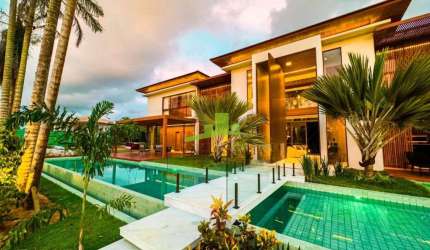 Casa de Luxo à Venda no La Laguna, Praia do Forte, 654m², 5 Suítes, Piscina 120m², Área Gourmet, 6 vagas. Alto Padrão com Elegância e Exclusividade