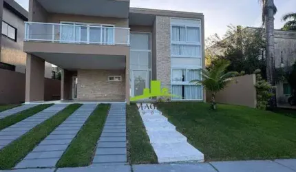 Alphaville Litoral Norte 1. Casa à venda com 290m², 4 suítes, Piscina privativa, Nascente total, Espaço gourmet, acabamento premium. Alto Padrão.