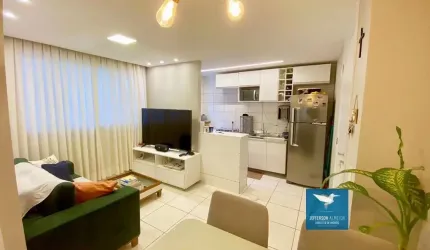 Apartamento Totalmente Projetado ao Lado do Shopping Eusébio, 42m2, 02 Quartos, 01 Suíte Reversível, Condomínio Novo com Lazer Completo