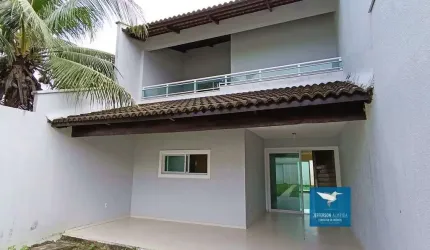 Casa Duplex / Sobrado com Amplo Terreno na Região Central do Eusébio, Amplo Recuo Frontal, 163m2, 03 Suítes, Master com Varanda, Cozinha com Armários, 04 ou Mais Vagas