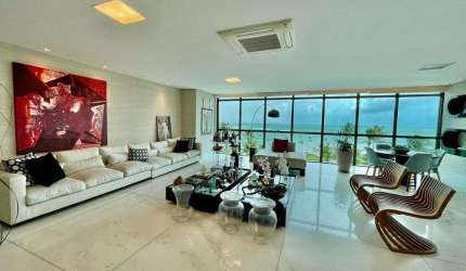 Apartamento de alto padrão com 4 suítes a beira mar de ponta verde