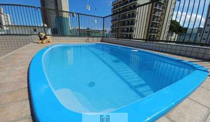 Cobertura penthouse, 4 dormitórios sendo 4 suítes, com piscina e churrasqueira, lado praia Enseada-Guarujá/SP.