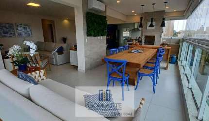 Apartamento alto padrão com 3 dormitórios sendo 3 suítes, sacada envidraçada gourmet, churrasqueira e lazer completo no condomínio na praia da Enseada-Guarujá/SP.