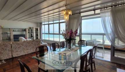 Apartamento com vista total do mar, 4 dormitórios sendo 1 suíte, condomínio frente mar , PITANGUEIRAS- Guarujá/SP.