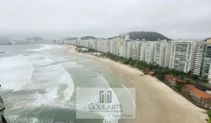 Apartamento  em condomínio frente mar,  vista total do mar  de todos os ambientes e 3 suítes - Pitangueiras - Guarujá/SP.