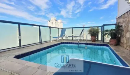 Cobertura Duplex com 4 dormitórios climatizados sendo 1 suíte, terraço com área gourmet (churrasqueira/piscina) - PITANGUEIRAS/GUARUJÁ-SP.