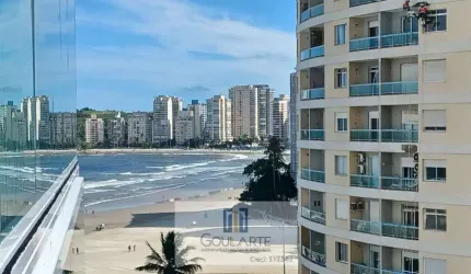Apartamento com acesso a sacada e vista lateral mar, 2 dormitorios sendo 1 suíte -  PITANGUEIRAS-Guarujá/SP.