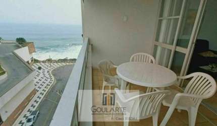Apartamento alto padrão com 3 dormitórios sendo 1 suíte + dormitório de serviço, lazer no condomínio e sacada vista mar na praia da Astúrias-Guarujá/SP.