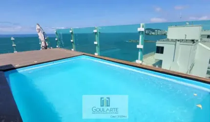 COBERTURA PENTHOUSE com 3 suítes climatizadas, piscina privativa com vista mar, churrasqueira e sauna - PITANGUEIRAS - Guarujá/SP.