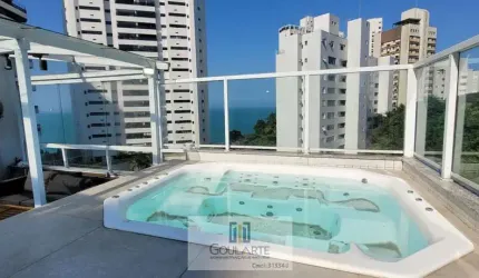COBERTURA PENTHOUSE com 4 suítes climatizadas, Hidromassagem com vista mar, lazer no condomínio - PITANGUEIRAS - Guarujá/SP.
