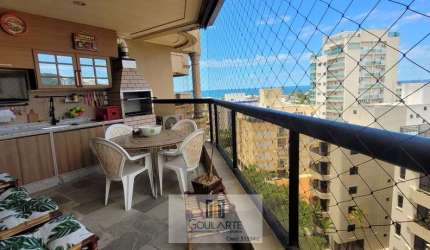 Apartamento alto padrão com sacada gourmet, 3 suítes climatizadas, ENSEADA - Guarujá/SP.