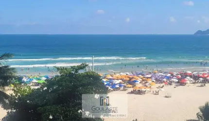 Apartamento com vista lateral do mar, 3 dormitórios, na praia de Pitangueiras-Guarujá/SP.