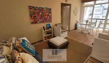 Apartamento com vista lateral mar, 2 dormitórios + 1 dormitório de serviço, PITANGUEIRAS-Guarujá/SP.