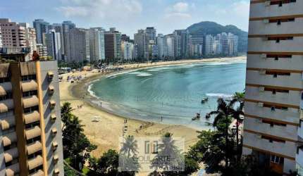 Apartamento vista mar com sacada gourmet, 3 suítes climatizadas em condomínio clube frente mar, ASTÚRIAS - Guarujá/SP.