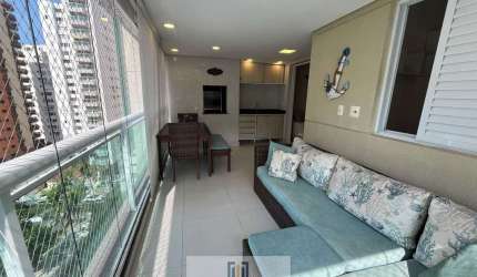 Apartamento com sacada gourmet, 3 dormitórios climatizados sendo 1 suíte, lazer completo no condomínio, PITANGUEIRAS - Guarujá/SP.