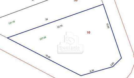 Terreno à venda, 237 m² por R$ 1.499.900,00 - Vila Pires - Santo André/SP