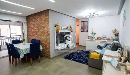 Apartamento com 3 dormitórios à venda, 94 m² por R$ 890.000,00 - Vila Scarpelli - Santo André/SP
