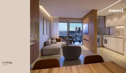 Apartamento à venda no Cambuí Campinas-SP: 2 quartos, 2 suítes, 2 salas, 3 banheiros, 2 vagas de garagem - 76,32 m² de área.