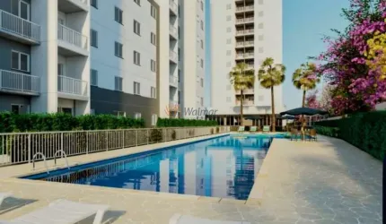 Apartamento para locação no Jardim das Colinas, Hortolândia-SP: 2 quartos, 2 salas, 2 banheiros, 1 vaga de garagem.