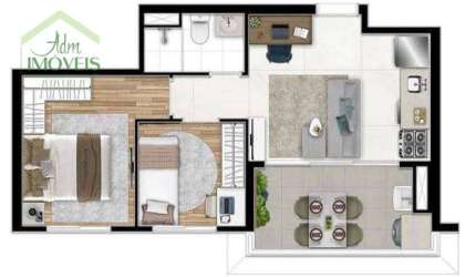 Apartamento com 2 dormitórios à venda, 42 m² por R$ 418.000,00 - Barra Funda - São Paulo/SP