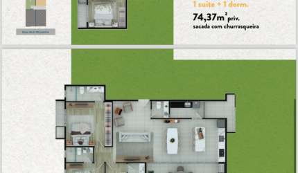 Apartamento na planta Entrega 09/25