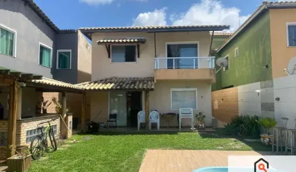 Alugo Temporada Casa Dúplex Cond. Arembepe Aquaville 4/4 -3 Suítes, Piscina Garagem, Varanda