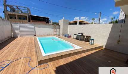 Arembepe Vendo Casa Espaçosa  2 Suítes, Área e  Piscina Grande